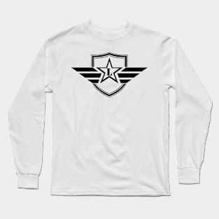 Military Army Monogram Initial Letter L Long Sleeve T-Shirt